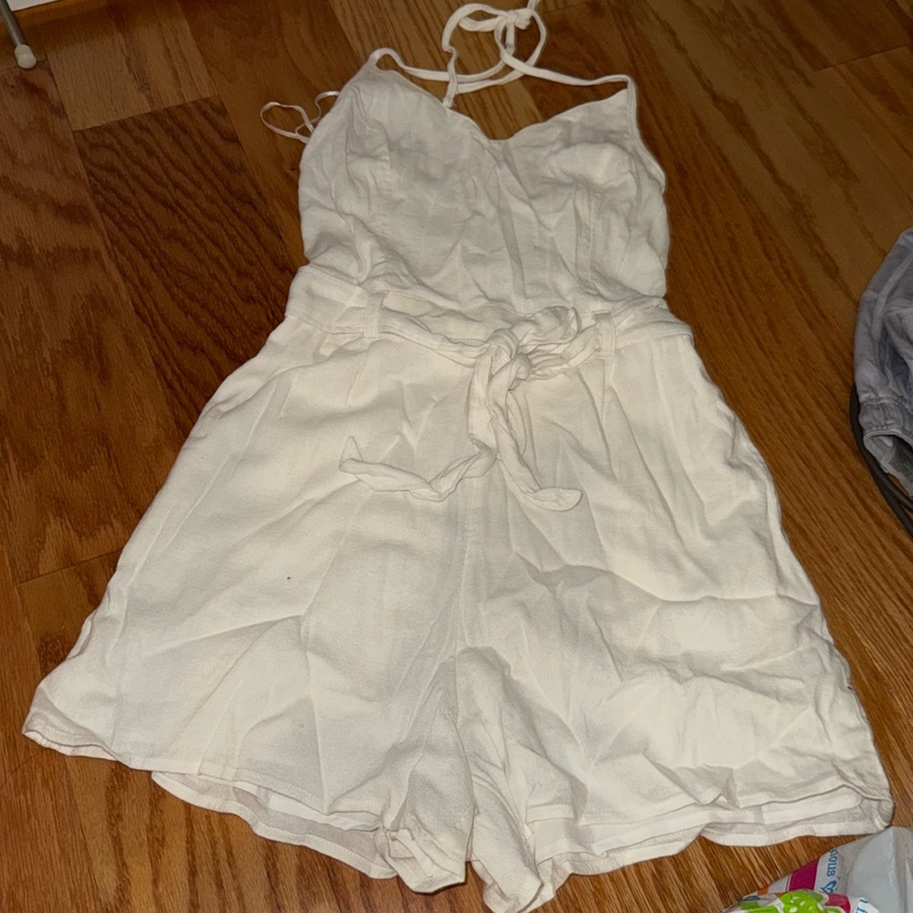 White Halter romper